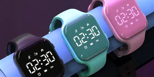 Children Activity Tracker Watch, Outdoor Kids Pedometer LED Digital Watch, Colorful Display Alarm Clock Timer Fitness Electroplate Watch With Steps Counting/Calories/Distance, Ideal choice for Gifts