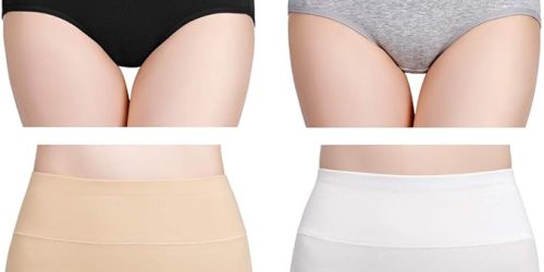 Womens Cotton Underwear High Waist Briefs Panties Ladies Full Coverage Knickers